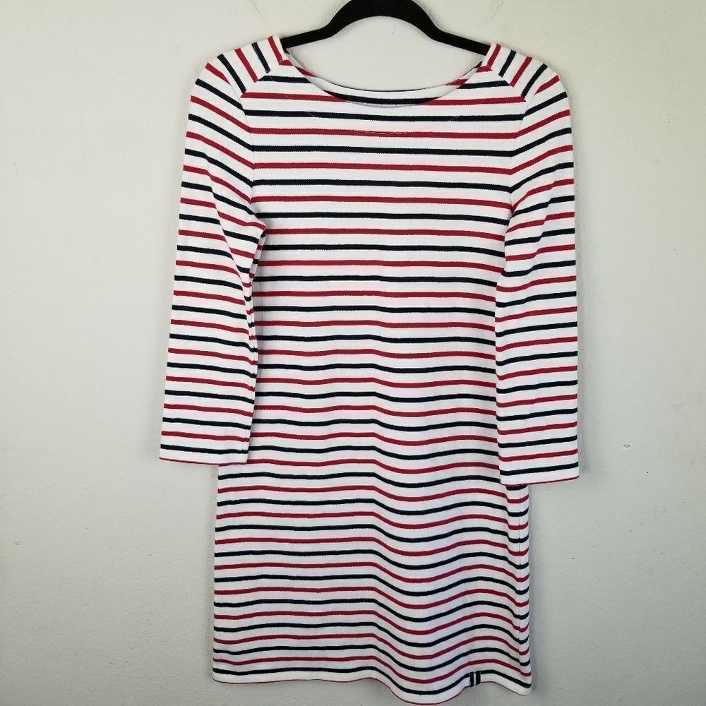 Court & Rowe White Striped Sheath Dress